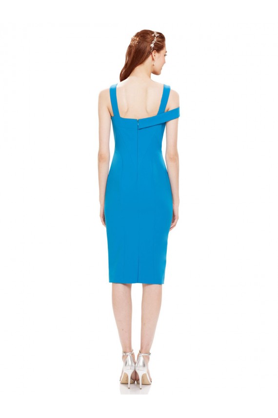 Purchase Stretch Crepe Mermaid Cocktail Length Sleeveless Formal Evening Dress