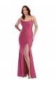 Purchase Silky Satin Mermaid Long Sleeveless Tie Back Plus Size Formal Evening Dress