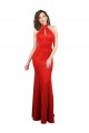 Purchase Stretch Satin Mermaid Long Sleeveless Keyhole Back Formal Evening Dress