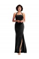 Purchase Stretch Velvet Mermaid Long Sleeveless Low Back Formal Evening Dress