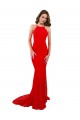 Purchase Lace Mermaid Long Sleeveless Open Back Evening Dress