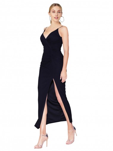 Purchase Soft Chiffon Mermaid Knee Length Sleeveless V-Back Formal Evening Dress