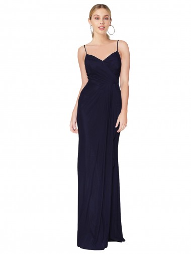 Purchase Soft Chiffon Mermaid Long Sleeveless V-Back Evening Dress