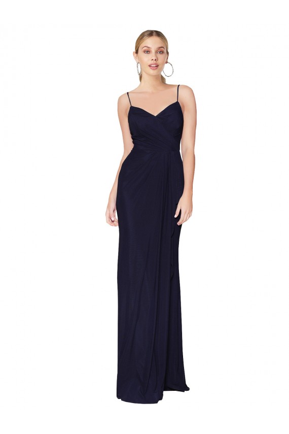 Purchase Soft Chiffon Mermaid Long Sleeveless V-Back Evening Dress