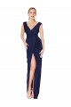 Purchase Soft Chiffon Mermaid Long Sleeveless V-Back Front Slit Prom Dresses