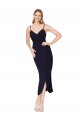 Purchase Stretch Crepe Mermaid Knee Length Sleeveless V-Back Formal Dress