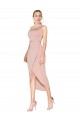 Purchase Stretch Crepe Mermaid Knee Length Sleeveless Formal Dress