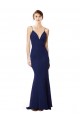Purchase Stretch Crepe Mermaid Long Sleeveless Open Back Formal Dress