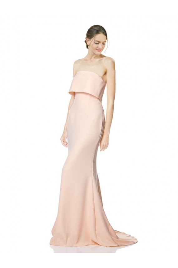 Purchase Stretch Crepe Mermaid Long Sleeveless Black Tie Evening Dress