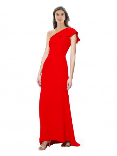 Purchase Stretch Crepe Mermaid Long Sleeveless Party Dress