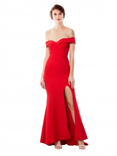 Purchase Stretch Crepe Mermaid Long Sleeveless Formal Evening Dress