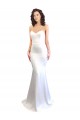 Purchase Stretch Crepe Mermaid Long Sleeveless Low Back Formal Evening Dress