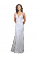 Purchase Stretch Crepe & Sequin Tulle Mermaid Long Sleeveless Backless Formal Evening Dress