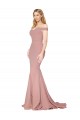 Purchase Stretch Crepe Mermaid Sweep Train Sleeveless Formal Evening Dress