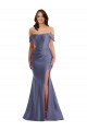 Purchase Silky Satin Mermaid Long Sleeveless Low Back Black Tie Plus Size Evening Dress