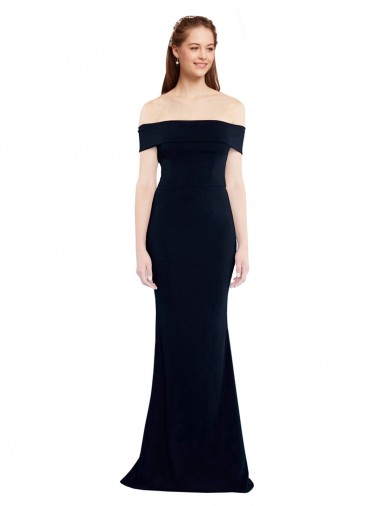Purchase Stretch Crepe Mermaid Long Sleeveless Keyhole Back Formal Dress
