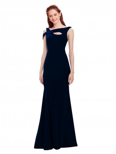 Purchase Stretch Crepe Mermaid Long Sleeveless Off the Shoulder Prom Dresses