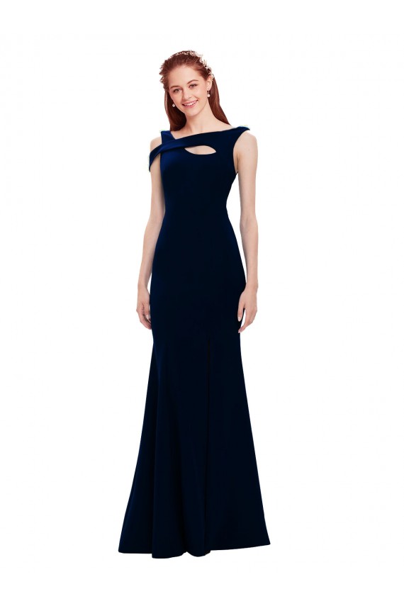 Purchase Stretch Crepe Mermaid Long Sleeveless Off the Shoulder Prom Dresses