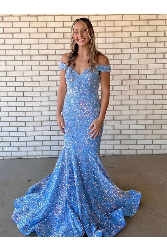 Purchase Velvet Sequin Mermaid Long Sleeveless Evening Dress