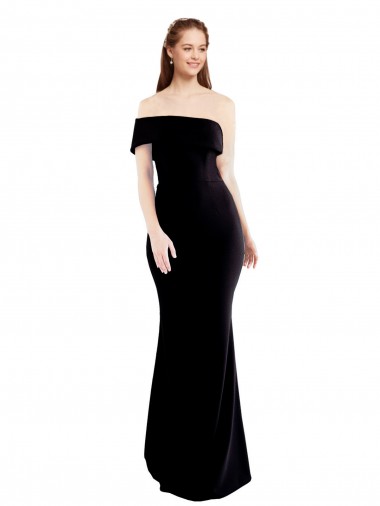 Purchase Stretch Crepe Mermaid Long Sleeveless Keyhole Back Prom Dresses
