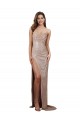 Purchase Sequin Mermaid Long Sleeveless Low Back High Slit Prom Dresses