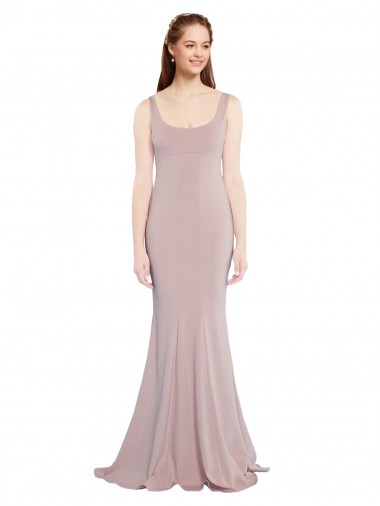 Purchase Stretch Crepe Mermaid Long Cap Sleeves Formal Evening Dress