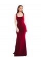 Purchase Stretch Crepe Mermaid Long Sleeveless Burgundy Prom Dresses