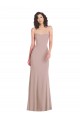 Purchase Stretch Crepe Mermaid Long Sleeveless Dusty Pink Formal Dress