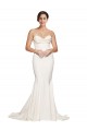 Purchase Stretch Satin Mermaid Sweep Train Sleeveless Low Back Formal Evening Dress