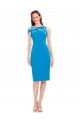 Purchase Stretch Crepe Mermaid Cocktail Length Sleeveless Formal Evening Dress