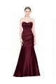Purchase Satin Mermaid Long Sleeveless Low Back Formal Evening Dress