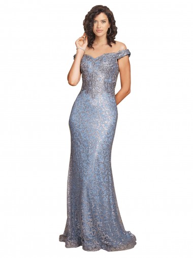 Purchase Sequin Mermaid Long Sleeveless High Slit Prom Dresses