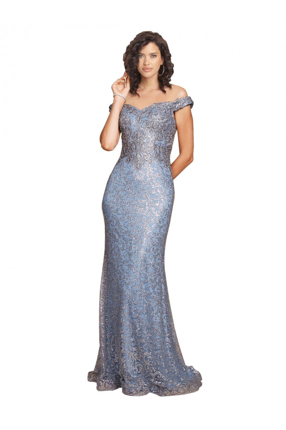 Purchase Sequin Mermaid Long Sleeveless High Slit Prom Dresses