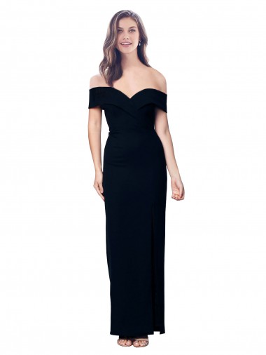 Purchase Stretch Crepe Mermaid Mermaid Sleeveless Black Formal Dress