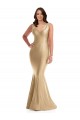 Purchase Silky Satin Mermaid Long Sleeveless V-Back Plus Size Formal Evening Dress