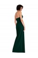 Purchase Stretch Crepe Sheath Long Sleeveless Low Back Side Slit Prom Dresses