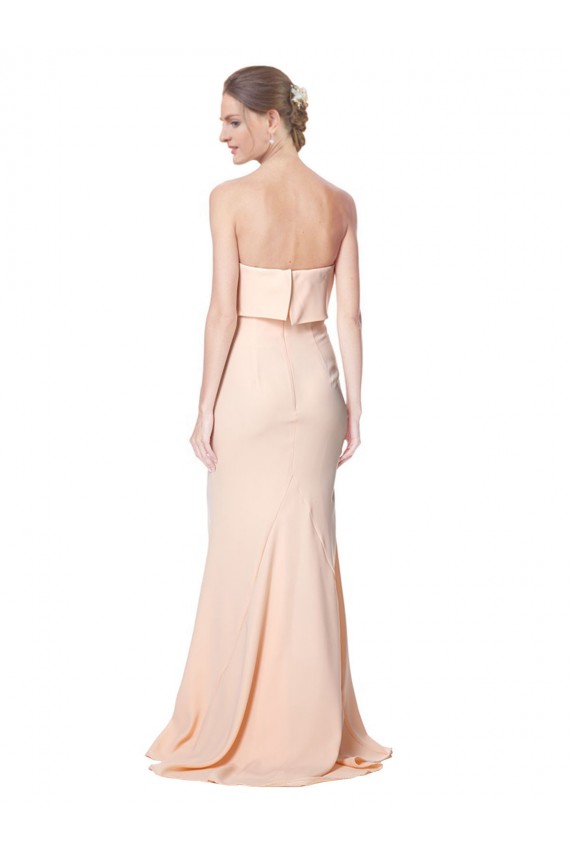 Purchase Stretch Crepe Mermaid Long Sleeveless Black Tie Evening Dress