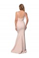 Purchase Stretch Crepe & Tulle Sheath Long Sleeveless Low Back Formal Evening Dress