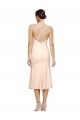 Purchase Stretch Crepe Sheath Midi Length Sleeveless Low Back Evening Dress
