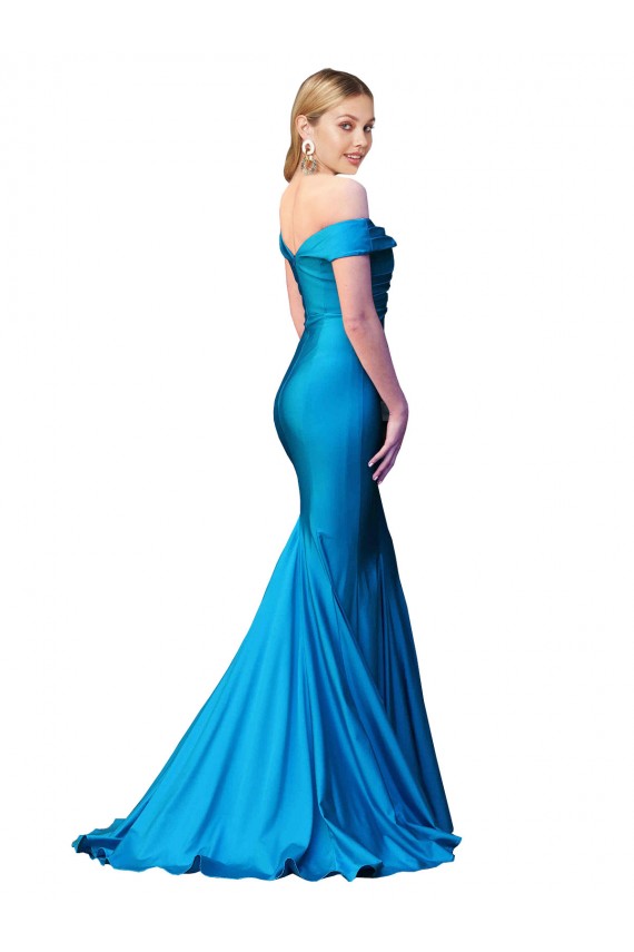Purchase Satin Mermaid Long Sleeveless Formal Evening Dress
