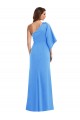 Purchase Stretch Crepe Trumpet Long Bell Sleeves Semi Formal Evening Dress