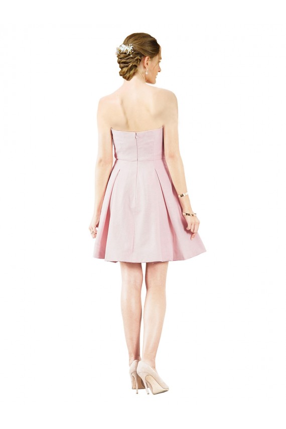 Purchase Satin A-Line Knee Length Sleeveless Evening Dress