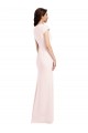 Purchase Stretch Crepe A-Line Long Cap Sleeves Formal Evening Dress