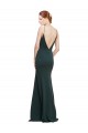 Purchase Stretch Crepe A-Line Long Sleeveless V-Back Formal Dress