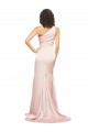 Purchase Silky Satin Sheath Long Sleeveless Black Tie Evening Dress