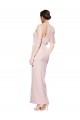 Purchase Stretch Crepe Sheath Long Sleeveless Low Back High Slit Prom Dresses