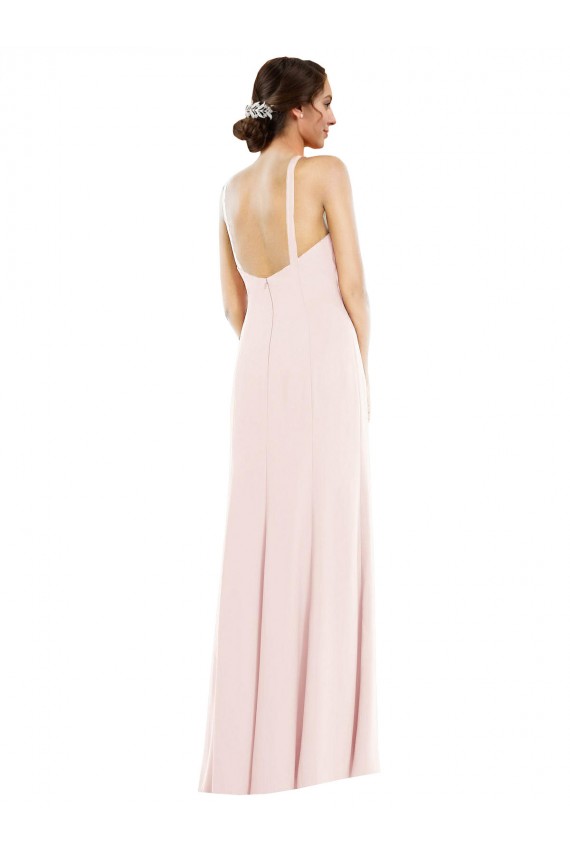 Purchase Stretch Crepe Trumpet Long Sleeveless Low Back Formal Evening Dress
