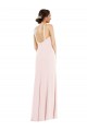 Purchase Stretch Crepe Trumpet Long Sleeveless Low Back Formal Evening Dress
