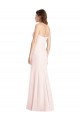 Purchase Stretch Crepe Trumpet Long Sleeveless Low Back Front Slit Prom Dresses