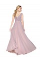 Purchase Soft Chiffon A-Line Long Sleeveless V-Back Formal Evening Dress